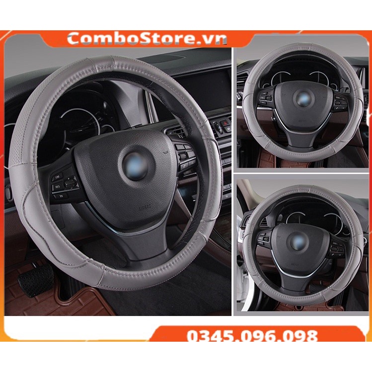 Bọc vô lăng da ô tô xe hơi bốn mùa vân nổi thời trang