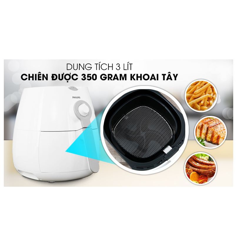 Nồi chiên không dầu Philips 3 lít - HD9216 - Hàng chính hãng