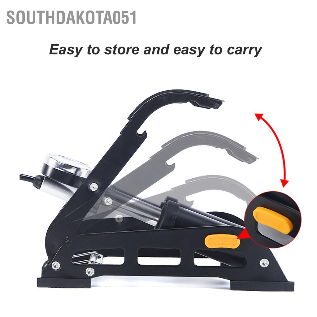 Southdakota051 Bơm xe đạp Thiết kế bàn áp suất cao Di động chống ăn mòn Xe máy khí cho leo núi