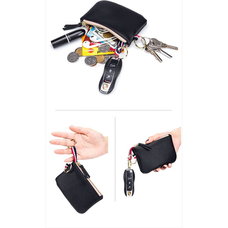 Ví Đựng Tiền Xu Đa Năng Bằng Chất Liệu Da Thật Dành Cho Nam Và Nữ