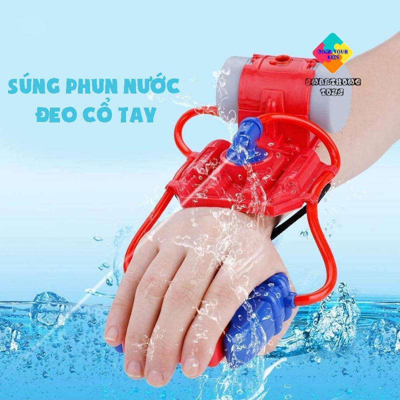 [Mã LIFE20KALL giảm 10% đơn 50K] Súng Nước Đồ Chơi - Súng Phun Nước Kiểu Máy Bắn Tơ Người Nhện Đeo Tay SmartHome Toys