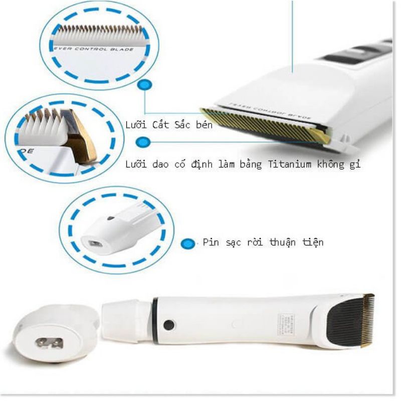 💎 Tông đơ cắt tóc Codos T6  máy hoạt động êm không gây tiếng ồn