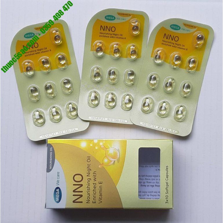 [GIÁ GỐC] NNO Nourishing Night Oil viên dưỡng ẩm da Hộp 30 viên