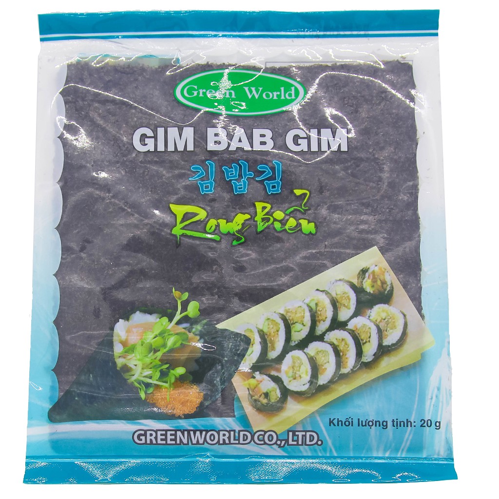 Rong Biển Cuốn Gimbab Hàn Quốc Thơm Ngon 10 lá 20g