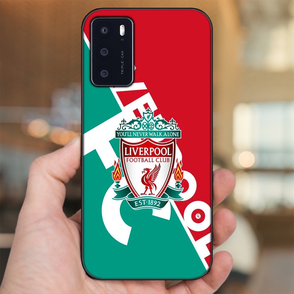 Ốp lưng Oppo A16 viền đen in hình Liverpool FC