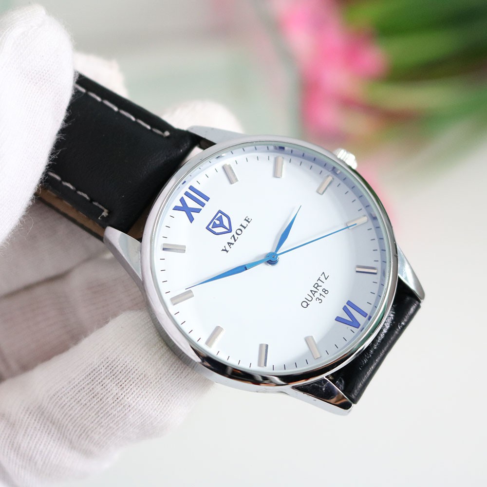 (CHUẨN MEN) Đồng Hồ Nam YAZOLE YA30018 Doanh Nhân 2020 Dây Da Cao Cấp