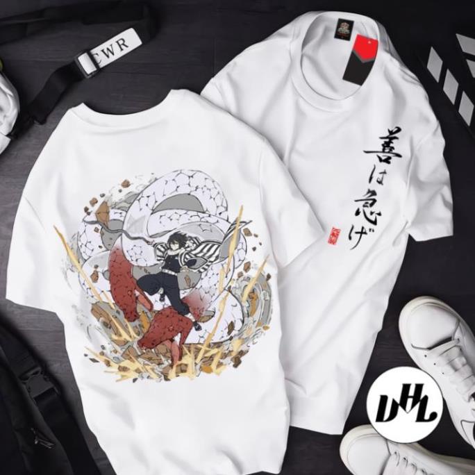 Áo thun nam nữ thanh gươm diệt quỷ Xà Trụ ATT-001, Áo thun Anime Manga Kimetsu no Yaiba Unisex Nam Nữ
