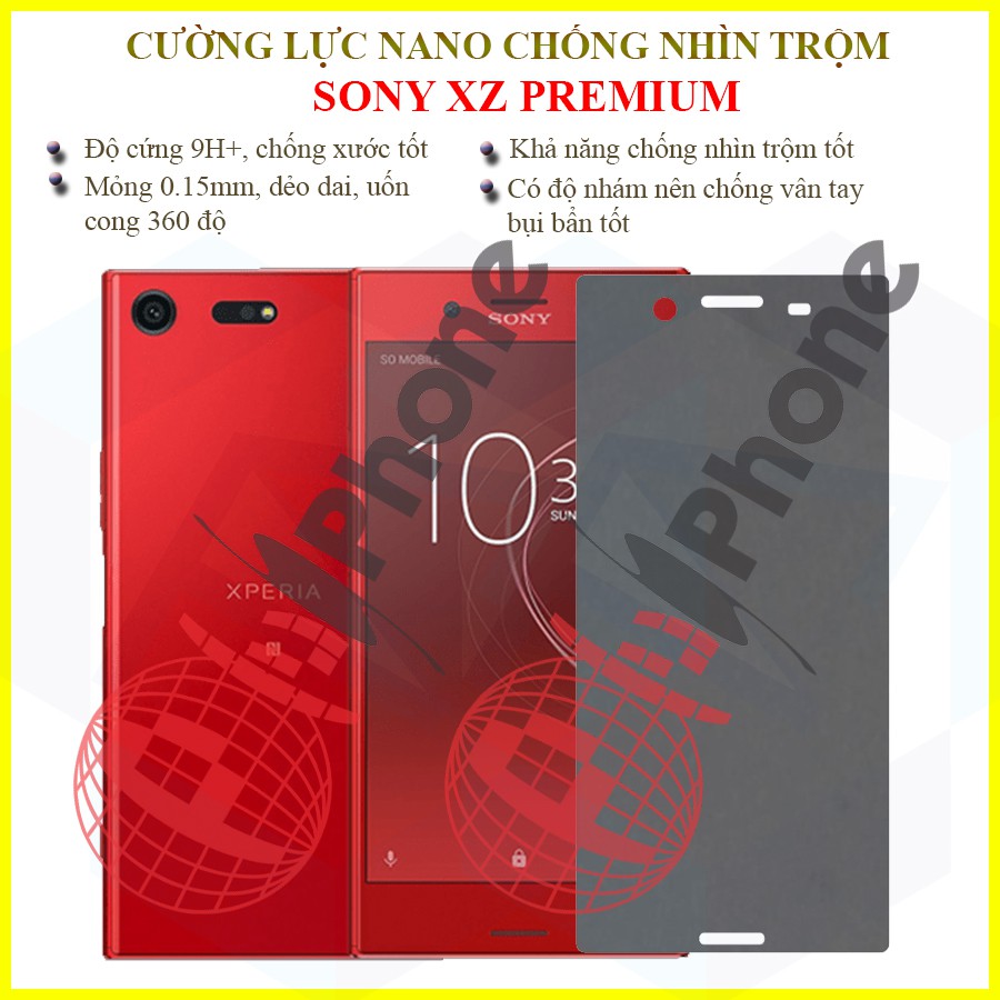 Dán chống nhìn trộm Sony XZ Premium - Dán cường lực dẻo nano