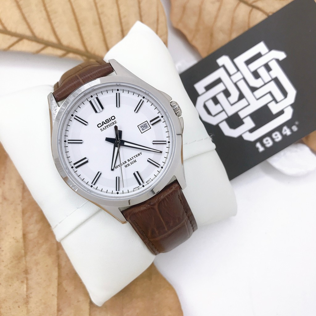 Đồng hồ nam Casio MTS-100 / MTS-100L-7A kính Sapphire, pin 10 năm chính hãng