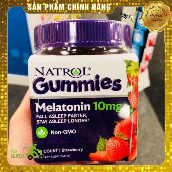 [HÀNG NHẬP] Gummies kẹo dẻo hỗ trợ ngủ ngon Natrol Melatonin 5mg~10mg 90 Viên