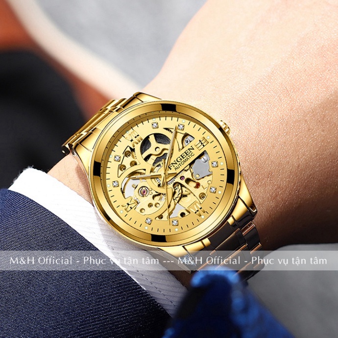 Đồng hồ cơ automatic nam Fngeen 6018 cao cấp cơ lộ máy chính hãng, dây thép 316L, thời trang đẹp giá rẻ [Tặng tháo dây] | BigBuy360 - bigbuy360.vn