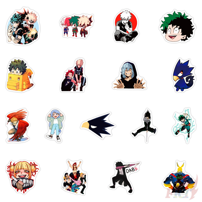 Set 100 Miếng Dán Trang Trí In Hình Nhân Vật Trong Phim Học Viện Anh Hùng