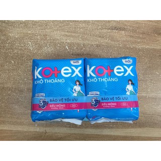 (tặng ví) combo 2 gói Băng Vệ Sinh Kotex Khô Thoáng LST Siêu Mỏng Cánh (8 Miếng / Gói)
