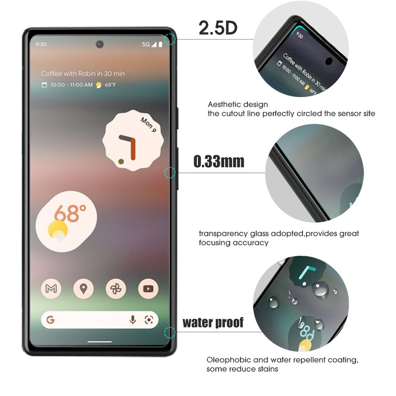 Kính Cường Lực 9H Trong Suốt Bảo Vệ Toàn Màn Hình Cho Google Pixel 6 A Google Pixel 6A