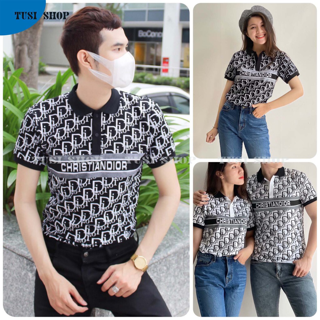 [SIÊU GIẢM GIÁ] Áo thun nam ngắn tay cổ bẻ, áo cổ trụ nam nữ in chữ DI.OR ngang ngưc | BigBuy360 - bigbuy360.vn