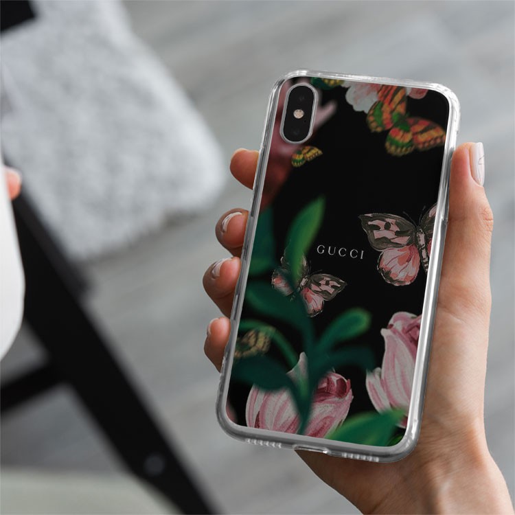 Ốp lưng GUCCI mùa xuân bướm hồng cho Iphone 5 6 7 8 Plus 11 12 Pro Max X Xr BRD20210199