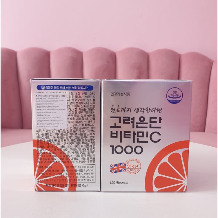VIÊN UỐNG VITAMIN C EUNDAN 1000mg - HỘP 120v - SÁNG DA MỜ THÂM