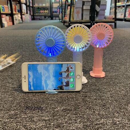 Quạt mini tích điện cầm tay để bàn 2 tốc độ gió có đèn led hàng to sịn
