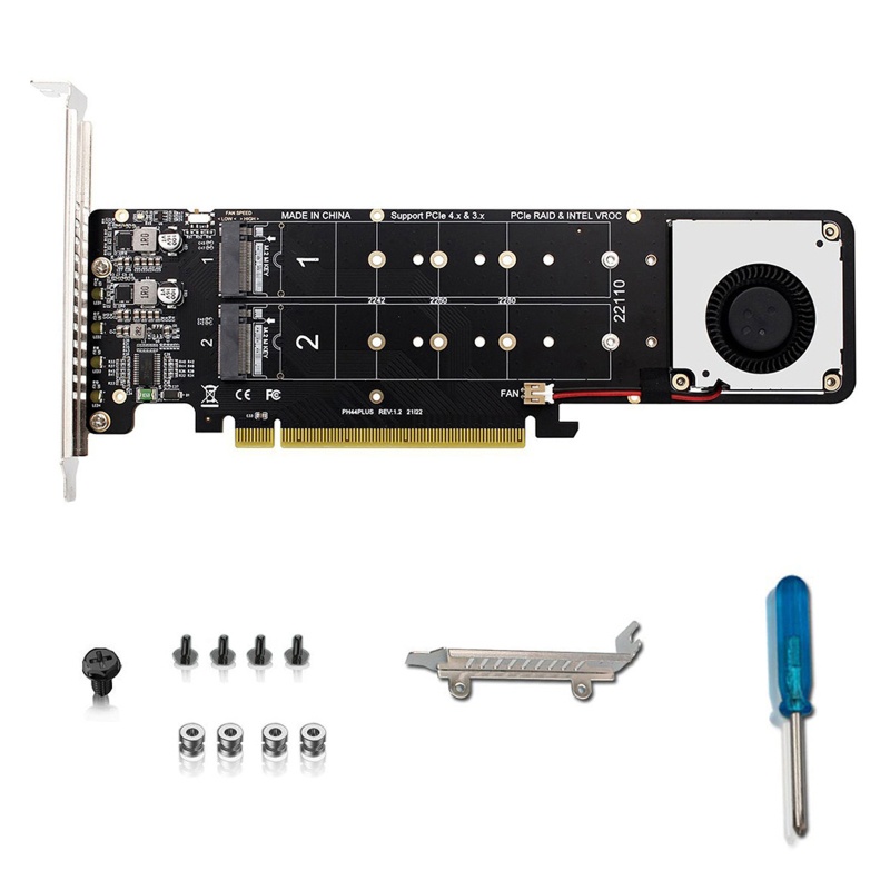 Hung NVME Hard Disk Adapter fo M.2 NVME  SSD to PCIE 4.0 X16 Expansion Card