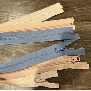 40~58cm -Dây kéo XANH NHẠT, HỒNG NHẠT- YKK, IDEAL cho áo khoác, dây kéo túi xách, thủ công loại tốt hàng vnxk