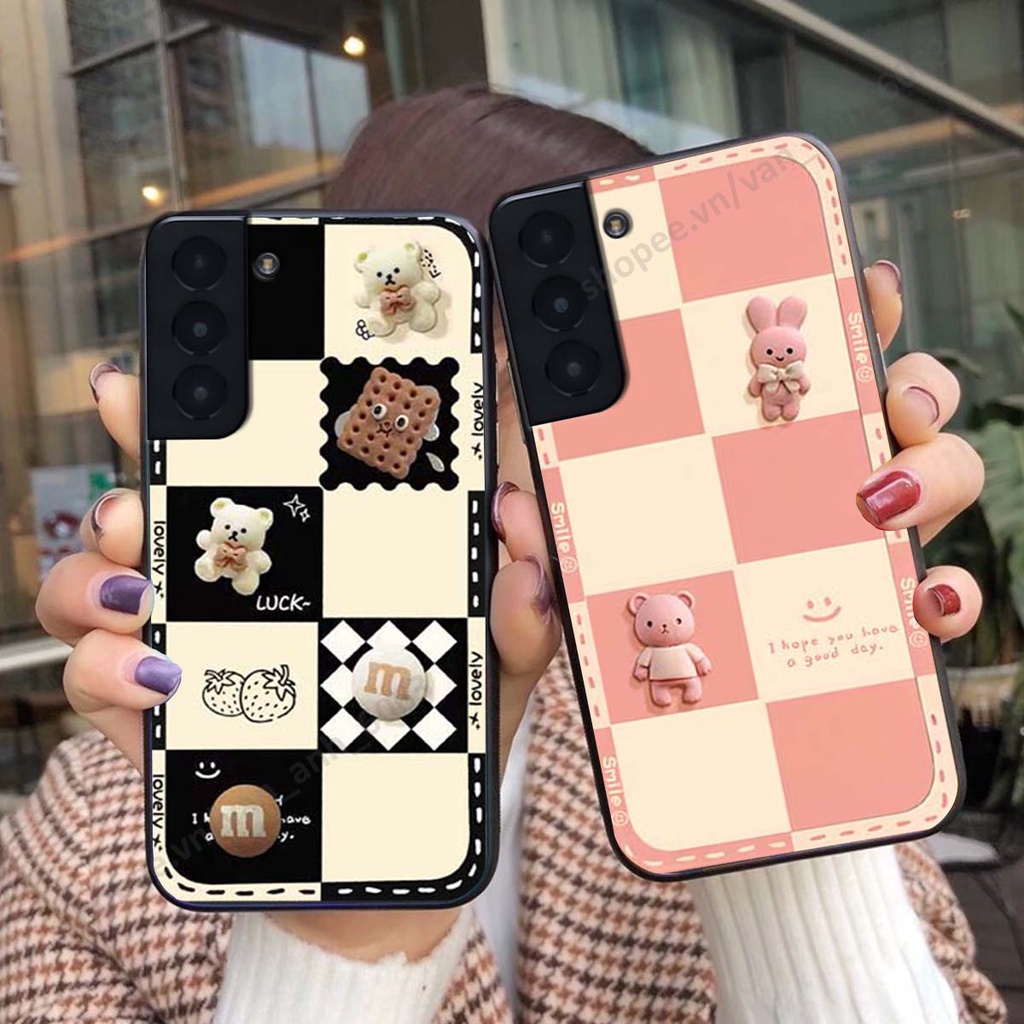 Ốp lưng Samsung S21 / S21 FE / S21 Plus / S21+ hình gấu, kẹo dễ thương cute