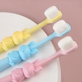 Bàn chải đánh răng trẻ em Cotton sợi siêu mềm mịn chăm sóc răng miệng cho bé