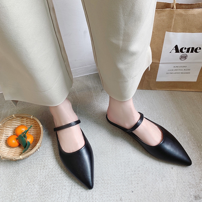 giày đế bằng thời trang Mules