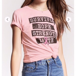 Áo thun hồng cổ tròn basic f21 Vnxk