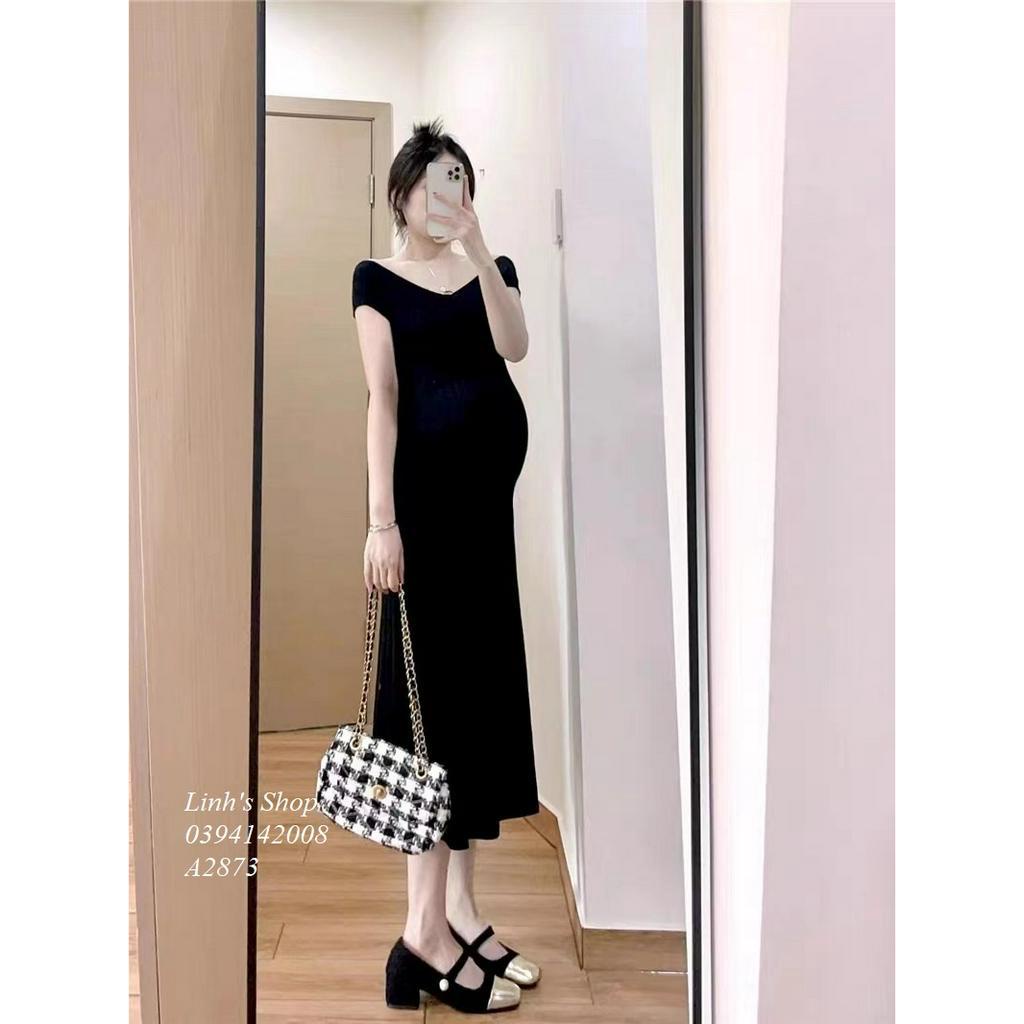 CÓ SẴN Váy Bầu Đầm Bầu Xinh Len Mongtoghi Mỏng A2873