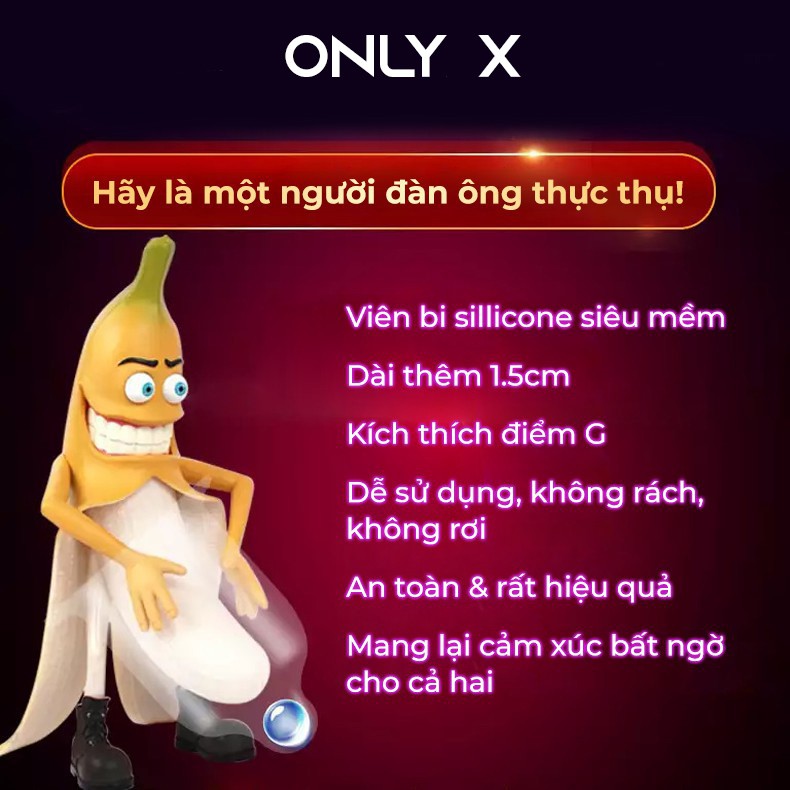 Bao cao su ONLYX 001 Trắng Ngọc Trai 5+5 BCS Gai Kéo Dài Thời Gian