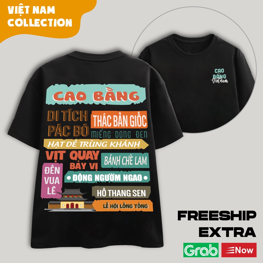 Áo Thun Unisex Nam Nữ Oversize Local Brand Tỉnh Thành - Cao Bằng