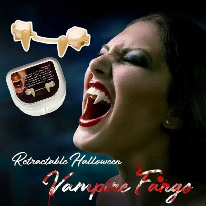 1 Cặp Răng Nanh Giả Hóa Trang Ma Cà Rồng Cho Lễ Halloween