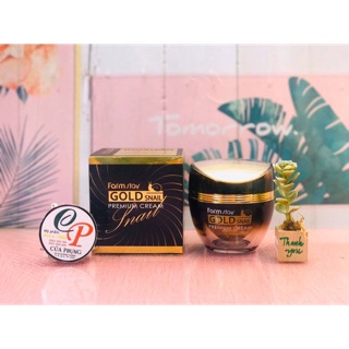 Kem Phục Hồi Da Hư Tổn Farmstay Snail Premium Gold Cream 50g