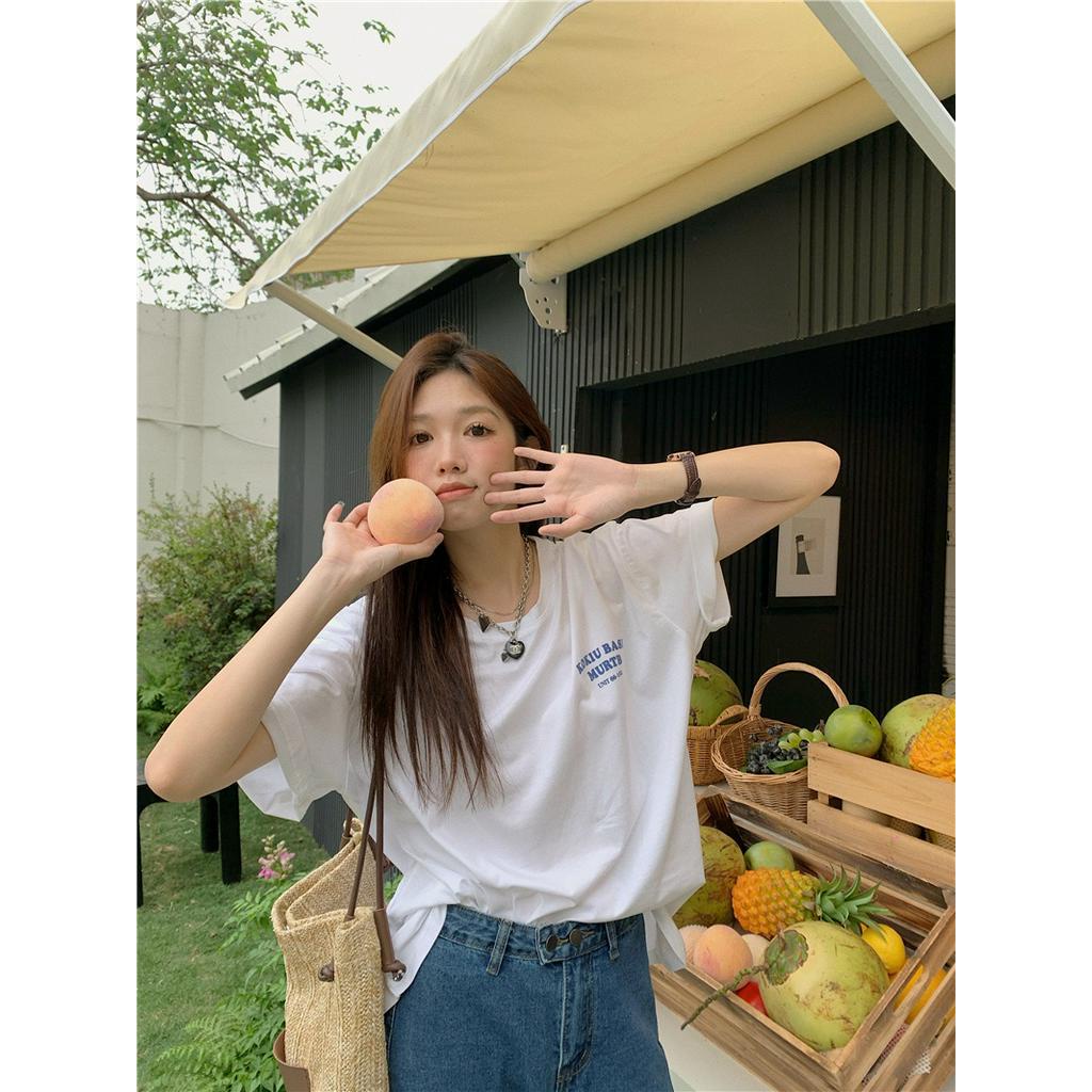 Áo Thun Tay Ngắn Cotton Tinh Khiết Phong Cách Mới Mùa Hè 62216