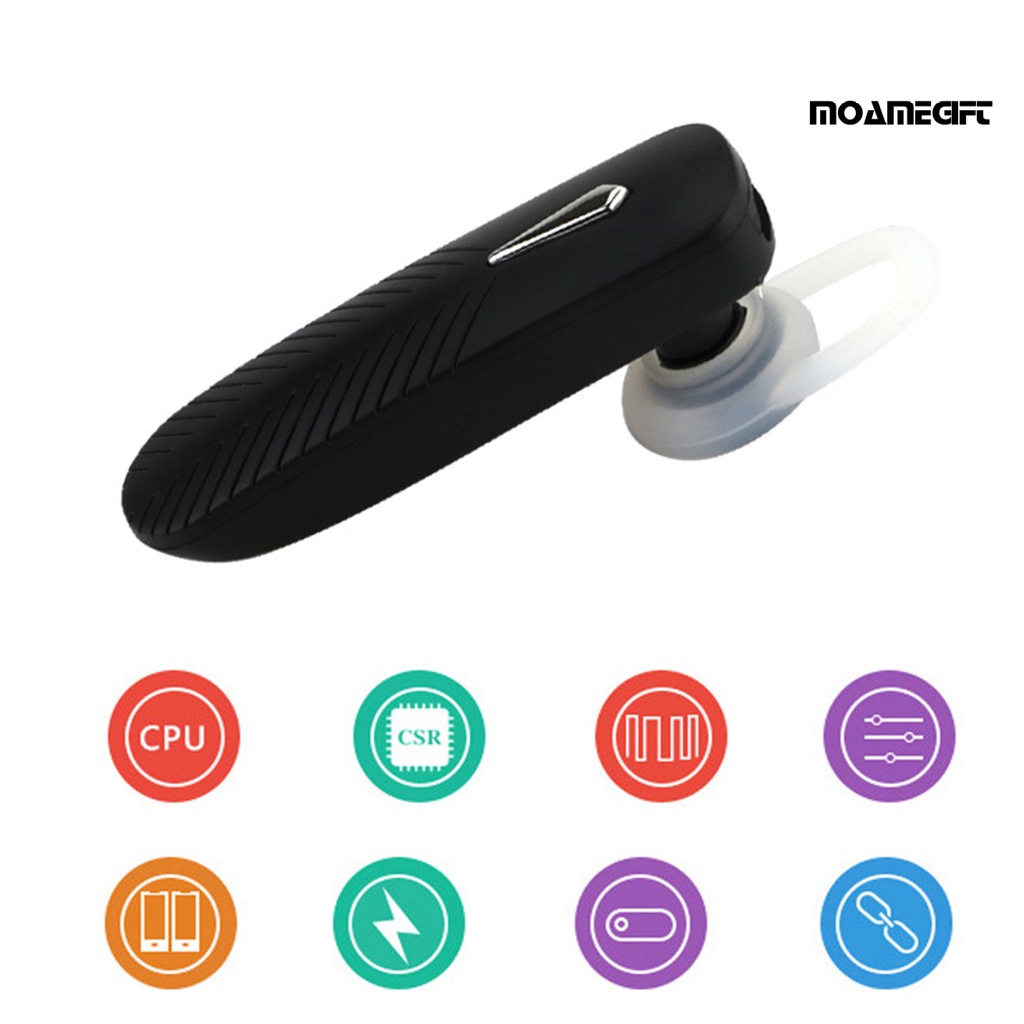 moamegift Wireless Bluetooth 4.0 Single in-Ear Earphone with HiFi Stereo Noise Reduction