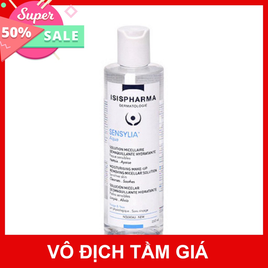 [CHÍNH HÃNG] Isis Pharma Nước Tẩy Trang Dưỡng Ẩm Cho Da Nhạy Cảm Và Da Thường Sensylia Aqua 250ml