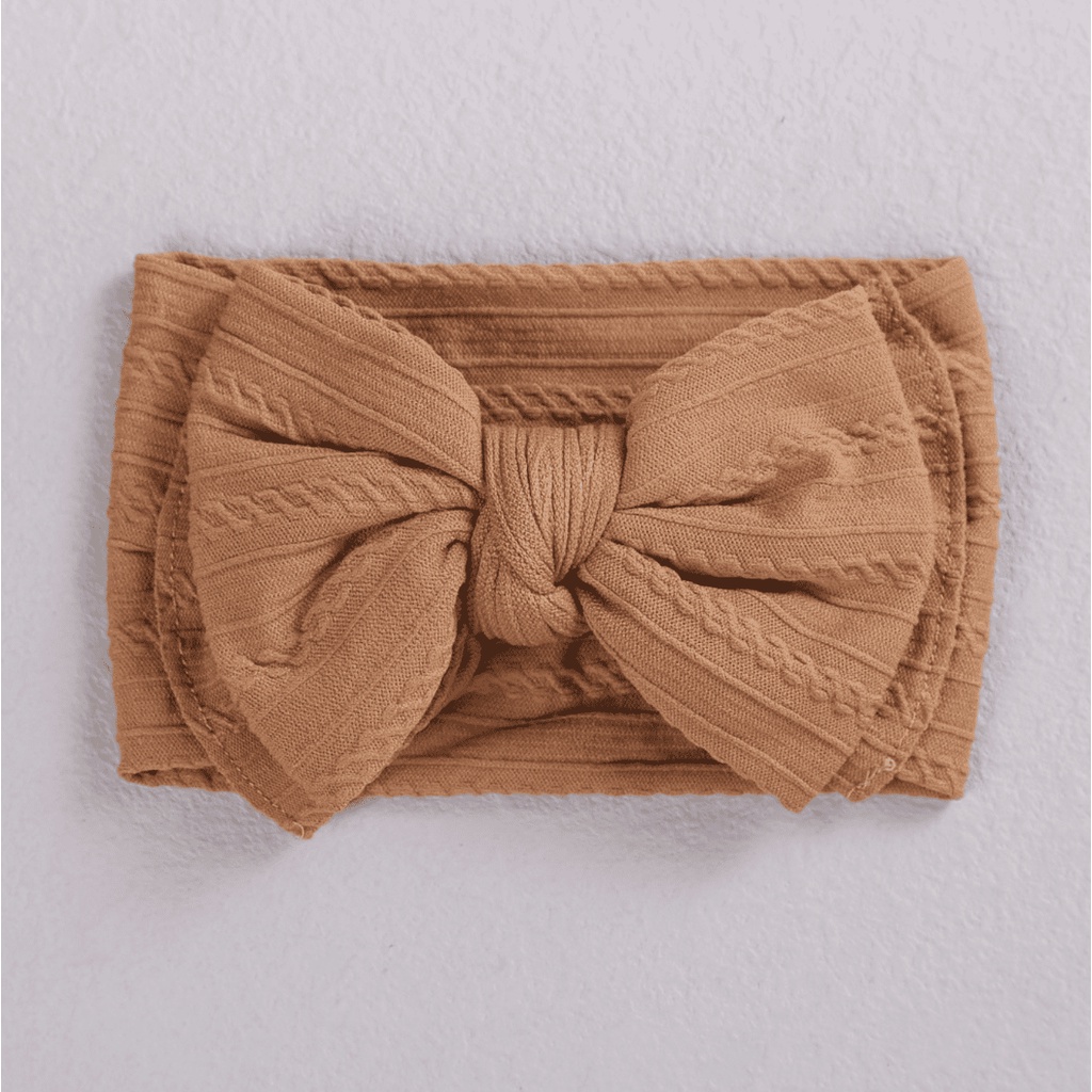 Băng Đô Nơ Bằng Vải Cho Bé Phong Cách Châu Âu