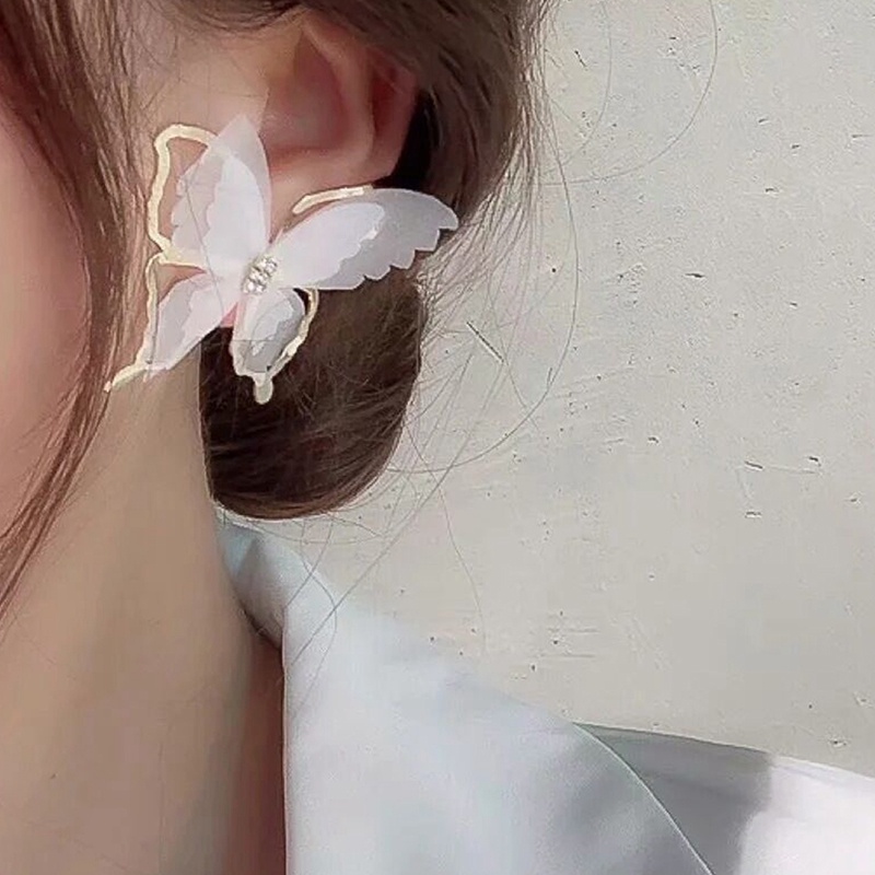 Khuyên Tai Hình Bướm Đơn Giản Phong Cách Hàn Quốc Cho Nữ