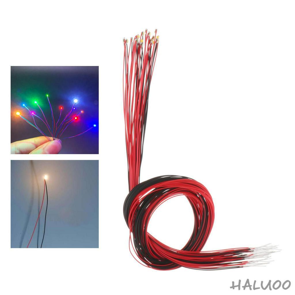 Bộ 20 Mô Hình Tàu Lửa Mini Có Đèn LED Dùng Trang Trí Tiểu Cảnh