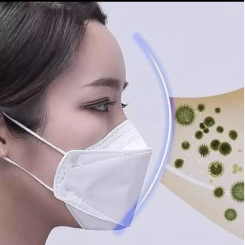 (túi 10c) khẩu trang y tế 4D mask kf94, 4 lớp kháng khuẩn, thoáng khí, lọc sạch PM 0,3. Có 3 màu: trắng, xanh, xám.