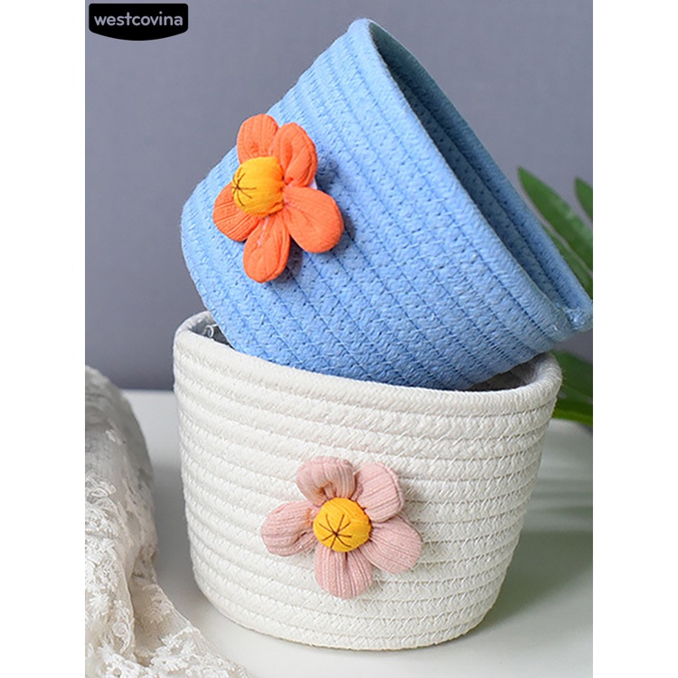Giỏ đựng đồ trang điểm để bàn phong cách Bắc Âu dễ thương