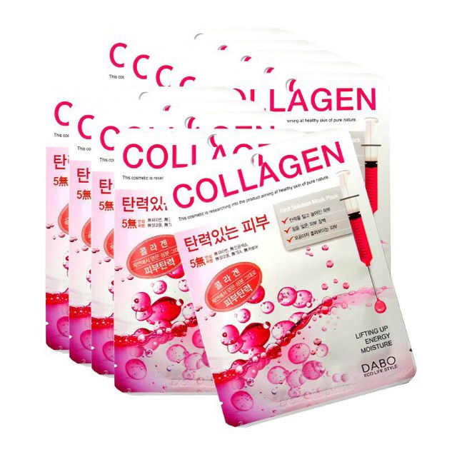 Bộ 10 miếng đắp mặt nạ Dabo Collagen Hàn Quốc Chính Hãng