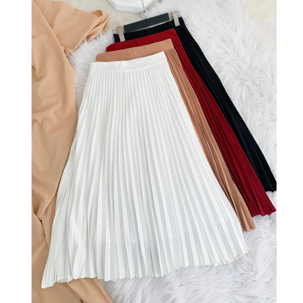 Chân váy midi dập li (xếp ly) | BigBuy360 - bigbuy360.vn