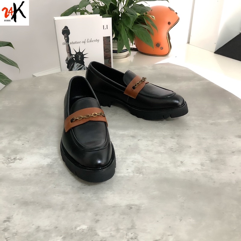 Giày lười nam, giày lười nam da bò, giày công sở nam, giày nam đế cao