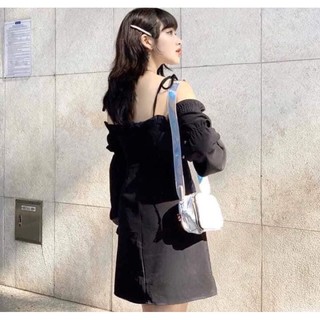 váy trễ vai tay phồng
