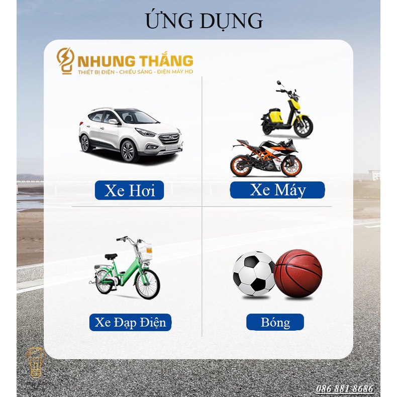 Bơm Lốp Ôtô,Xe Hơi Điện Tử Đa Năng ST-211 - Chế Độ Tự Ngắt - Tích Hợp Đèn Led - Pin Sạc Tích Điện - Bảo Hành 1 Năm