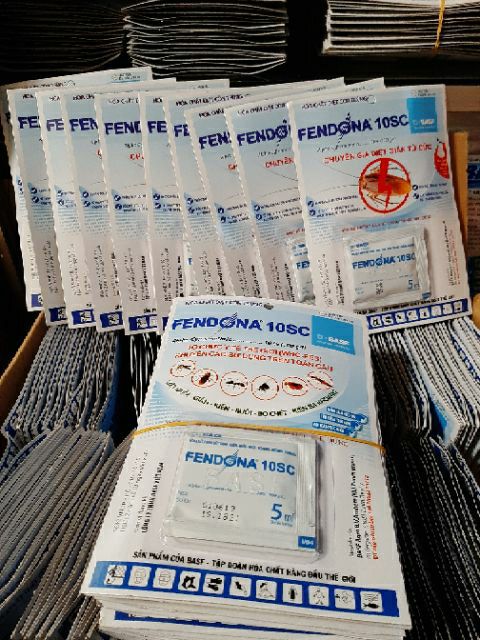 Thuốc diệt kiến ba khoang, gián,ruồi,mạc,nhện..côn trùng Fendona 10sc(Combo 10 gói và 1bình xịt thuốc)