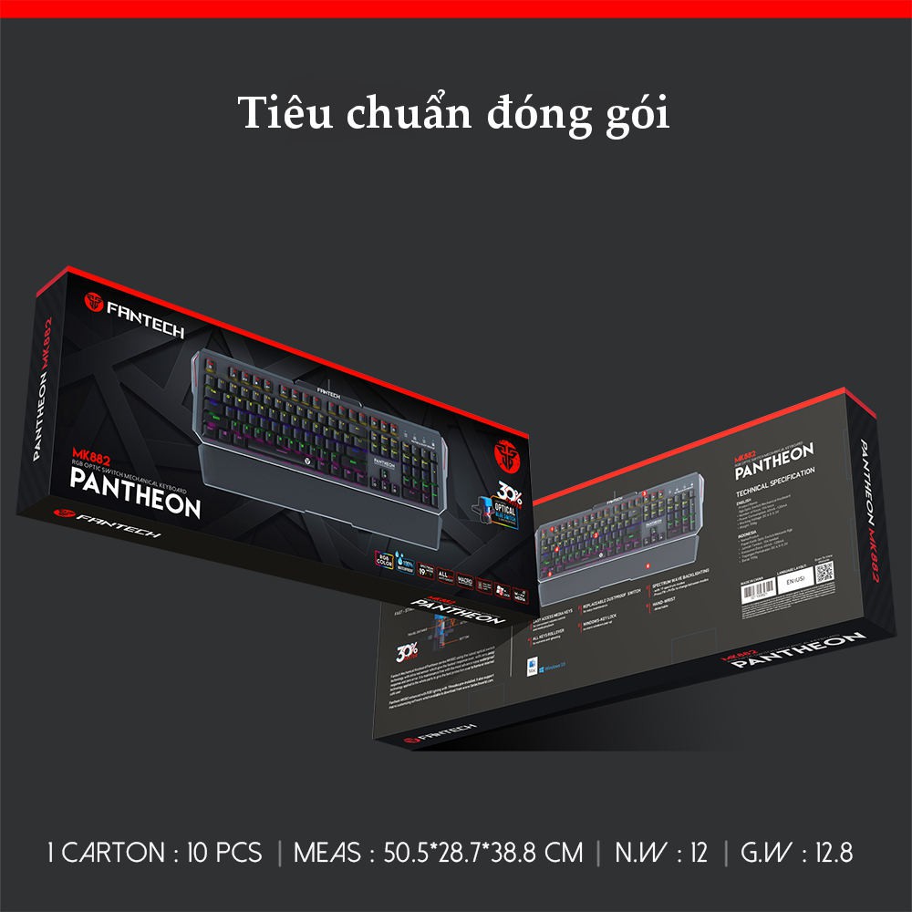 [Mã 159ELSALE hoàn 7% đơn 300K] Bàn phím chơi Game SW Quang Fullsize RGB - Fantech MK882 PANTHEON