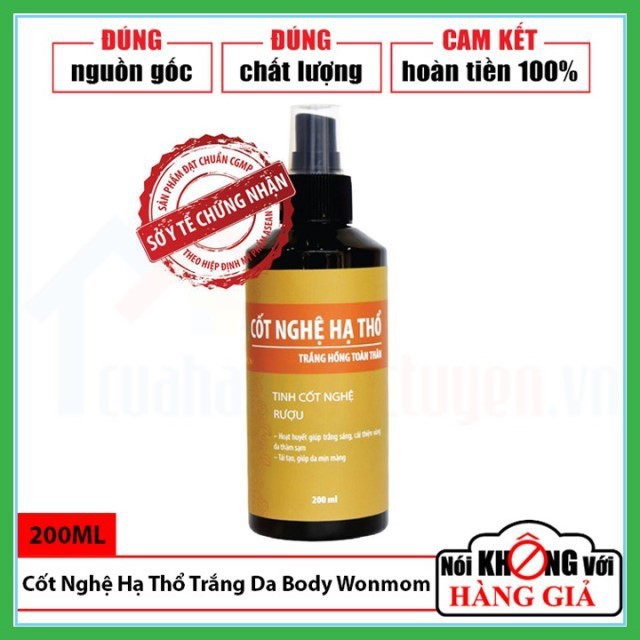 Cốt nghệ hạ thổ giảm thâm sạm, sáng da sau sinh 200ml - WonMom (Việt Nam)