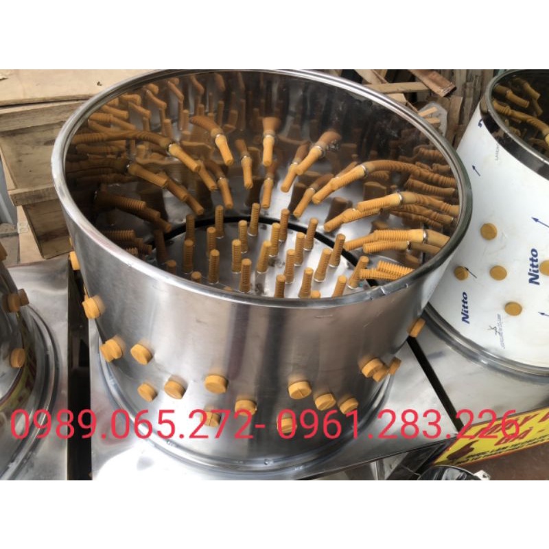 Máy vặt lông gà inox phi 50